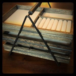 Umbra jewelry organizer, industrial wood and metal